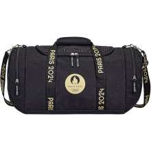 SAC DUFFEL NOIR ET OR PARIS 2024 (26x50x26cm)