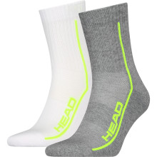 2 PAIRES DE CHAUSSETTES HEAD PERFORMANCE CREW (MID)