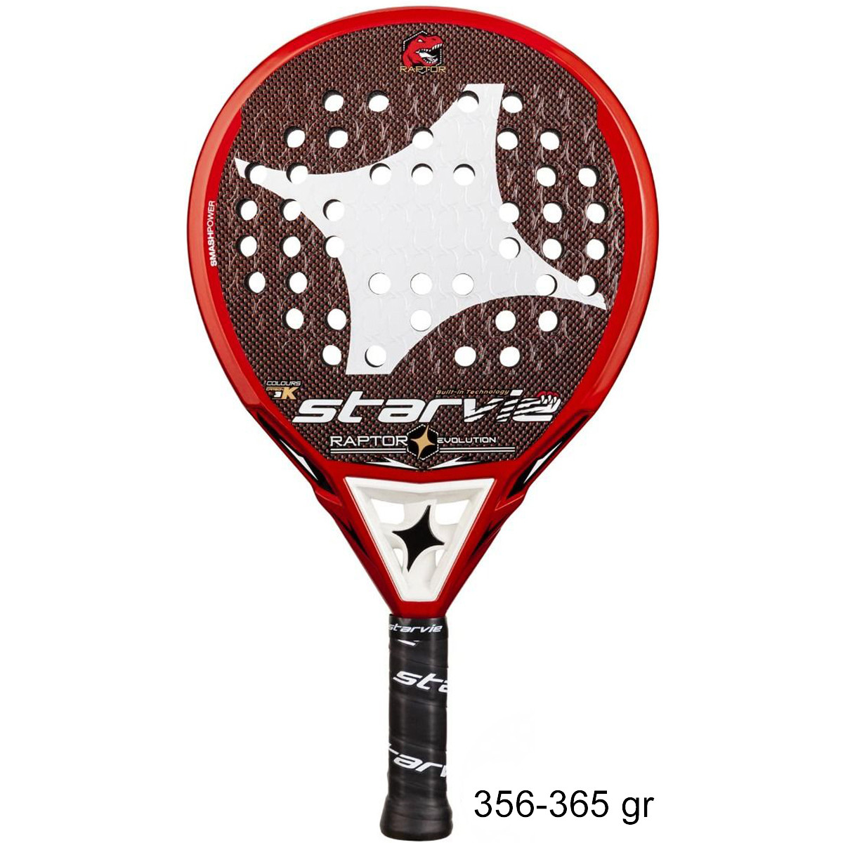 RAQUETTE DE PADEL STARVIE RAPTOR EVOLUTION (356-365 GR)